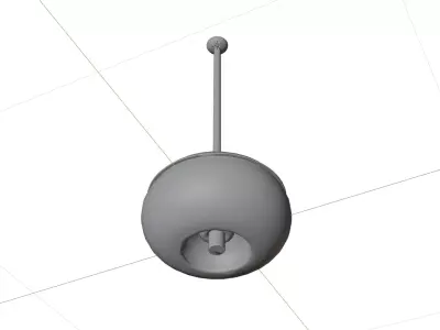 Stylized Hanging Light Fixture for Interior Design and Archviz 3D model