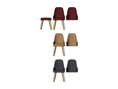 Miniature modern bentwood armchair mockups N03 3D print model