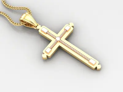 Cross Light Gold 4CP085 3DM STL 3D model