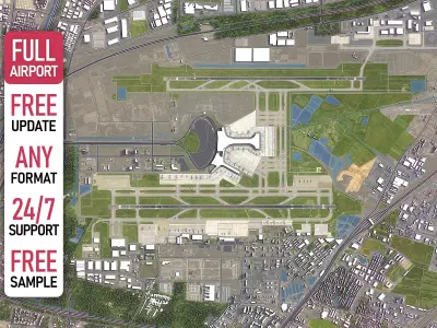 Tianjin - 3D Airport Model Low-poly 3D model