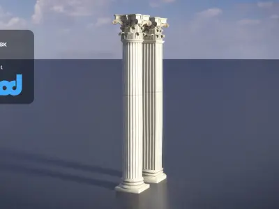 Roman Pillars 3D model