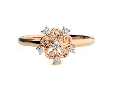 Women ring 3D print model 72