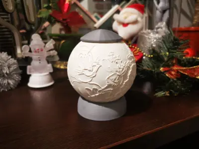 TOM AND JERRY CHRISTMAS LITHOPHANE  3D print model