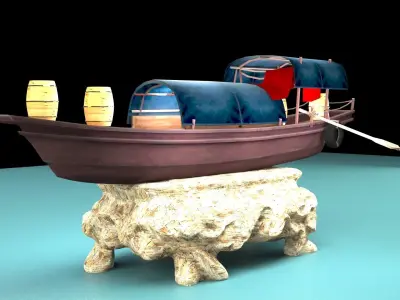 Chinese junk boat 3D model