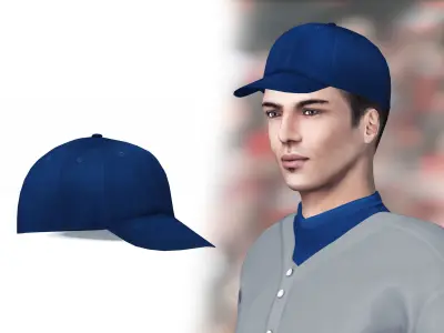 Baseball Cap Low-poly 3D model