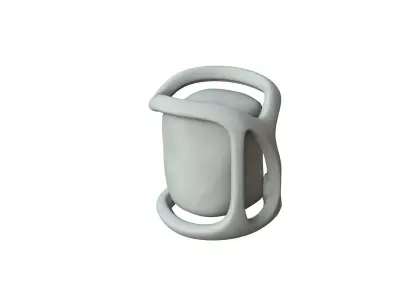 SciFi Shape Object Low Poly 59 Low-poly 3D model