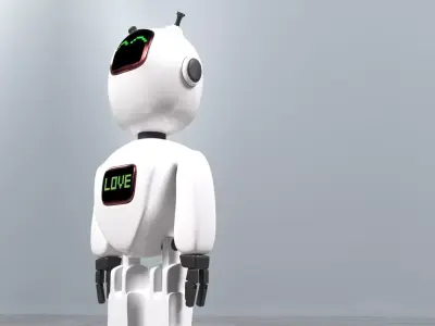 Funny Robot Low-poly 3D model