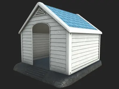 Dog House Low-poly 3D model