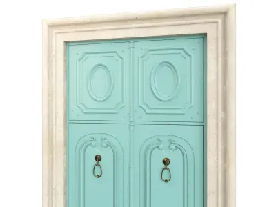 Entrance classic door 74 3D model