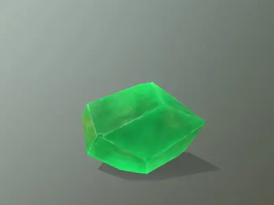 Crystal Set stone Low-poly 3D model