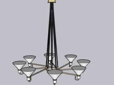Jonathan Browning Lauriston Circular Chandelier 3D model