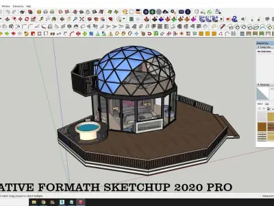 glamping pod geodesic dome PETRA  3D model
