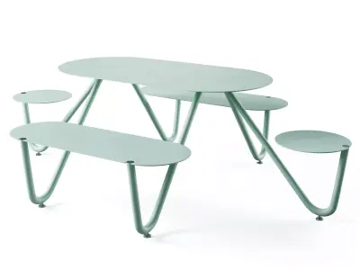 Park benches Orbit by mmcite 3D model