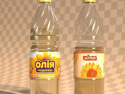 Food Oil bottle 3D model