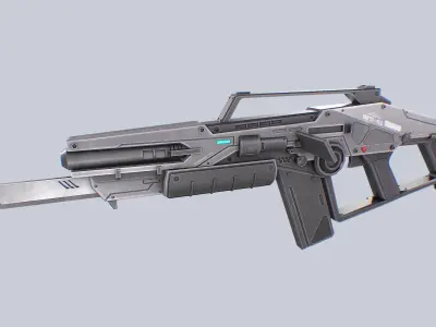 Scifi rifle collection 3D Model Pack
