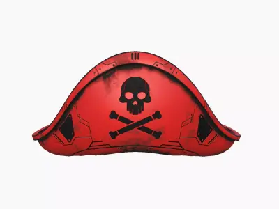 SciFi Pirate Hat A10 - Futuristic Character Design Low-poly 3D model