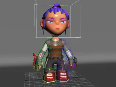 Leena Game Character Low-poly 3D model