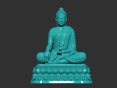Asian Buddha statues for 3D printing Model 3D print model