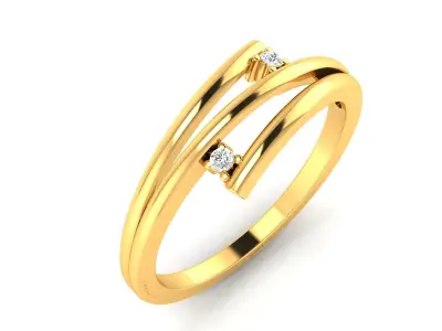 Solitaire Engagement Women Ring 3D print model get