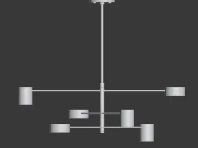 Counterpoint 6 Light Led Pendant 3D model