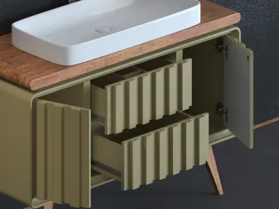 Vanity unit 001 Free 3D model
