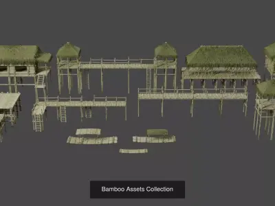 Bamboo Assets 3D Model Pack