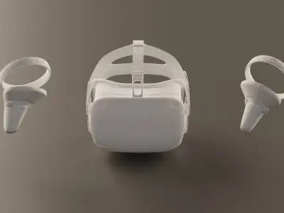Occulus Quest 2 VR headset 3D model