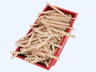 Industrial Container with broken pallets 3D model