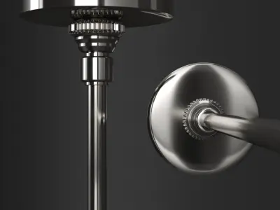 Branching bubble 8 lamps 3 3D model