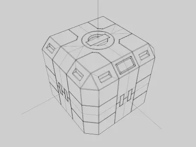 Sci-Fi Crate Low-poly 3D model