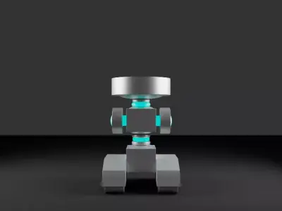 Simple Robot animated Free 3D model