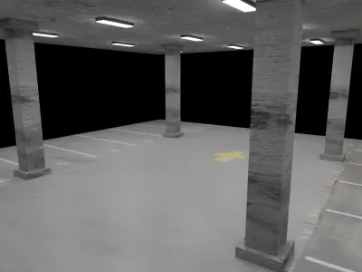 Parking Garage Free low-poly 3D model