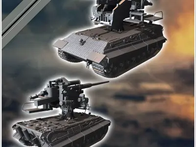 E-75 128mm Flak 40 Entwicklung  - Germany Eastern Western Berlin 3D print model