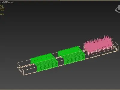 MODERN BENCH 3D model shop