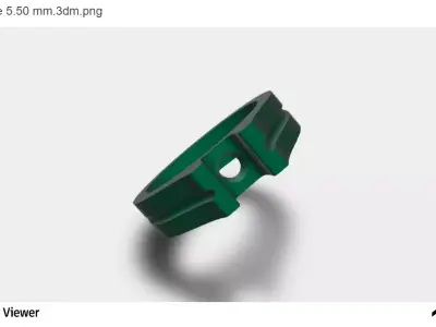 Men Ring With Diamond Cut Center 3D print model