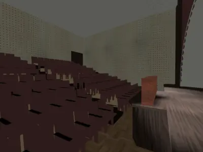Baked Japanese music hall Free 3D model