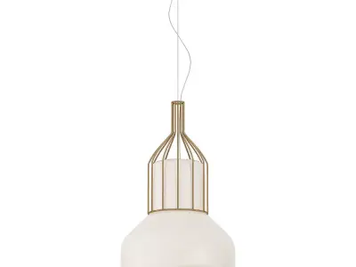 AEROSTAT pendant light in brass 3D model