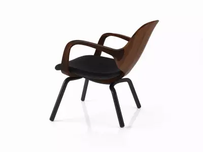 Clad Armchair Low 3D model