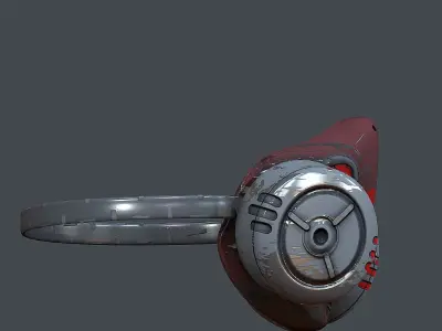 Gas mask helmet 3d model scifi  Low-poly 3D model