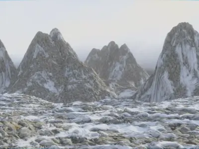Landscapes 1 - Snowy Mountain 1c 3D model