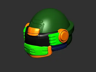 helmet high poly sculpt 3d printable ver 7 3D model 3D model 53