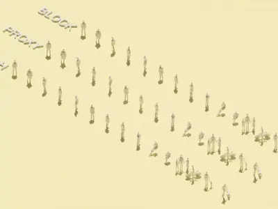 Axonometric People Pack for Architectural Visualization Low-poly 3D model