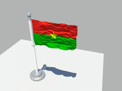 Burkina Faso Flag 3D model