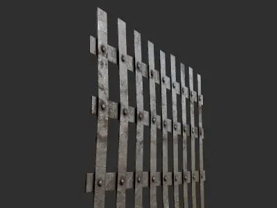 Metal Grid Low-poly 3D model