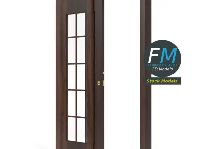 Sliding glass door 2 3D model