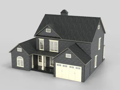 British House Design 06T1  Low-poly 3D model