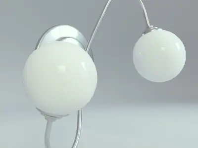 Wall Lamp Double White  3D model