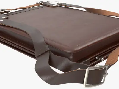  Vintage Cold War Army Map Case with Shoulder Strap Brown 