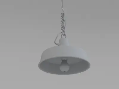 Painted Rustic Pendant 3D model
