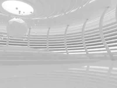 Concept space interior empty room 6 Low-poly 3D model